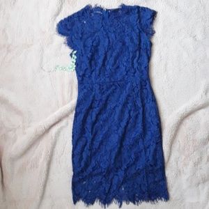 Lace navy dress